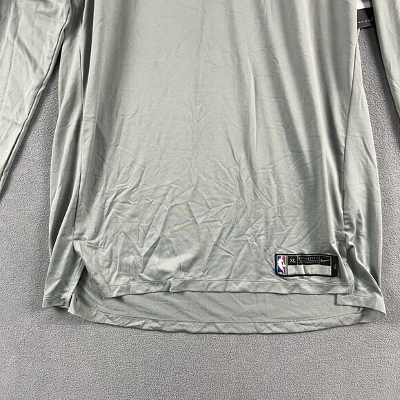 Nike Shirt Mens XL Tall Gray Sacramento Kings Dri-Fit Long Sleeve Team Issued - Picture 3 of 7